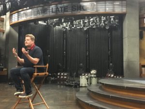 On the set of his show, the "Late Late Show," James Corden explains his thoughts on the ever-evolving digital media landscape.