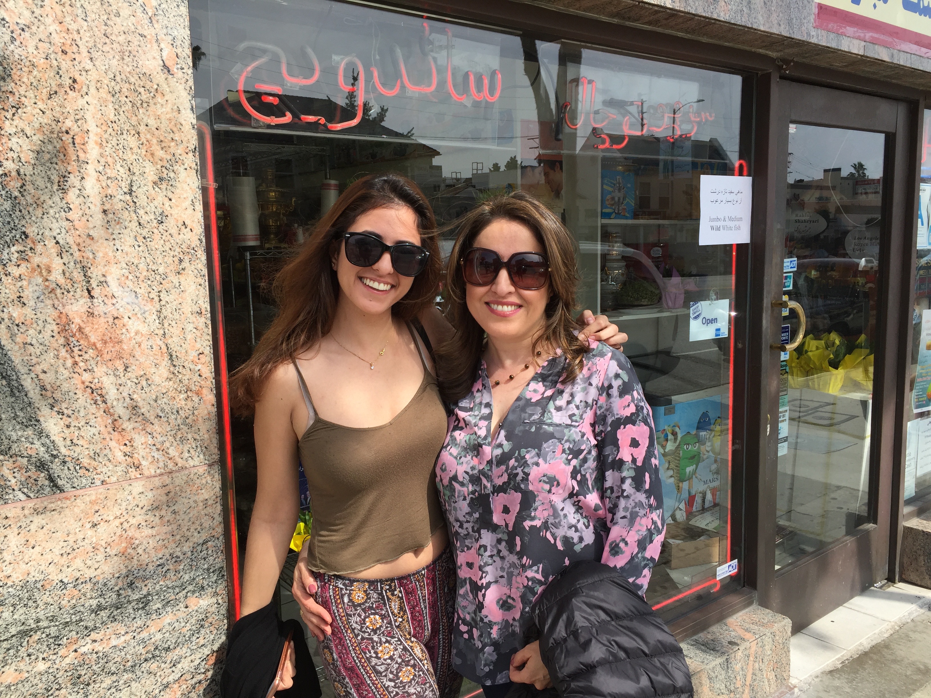 Ayda Tahmasbi and Sally Chitsaz near Persian Square