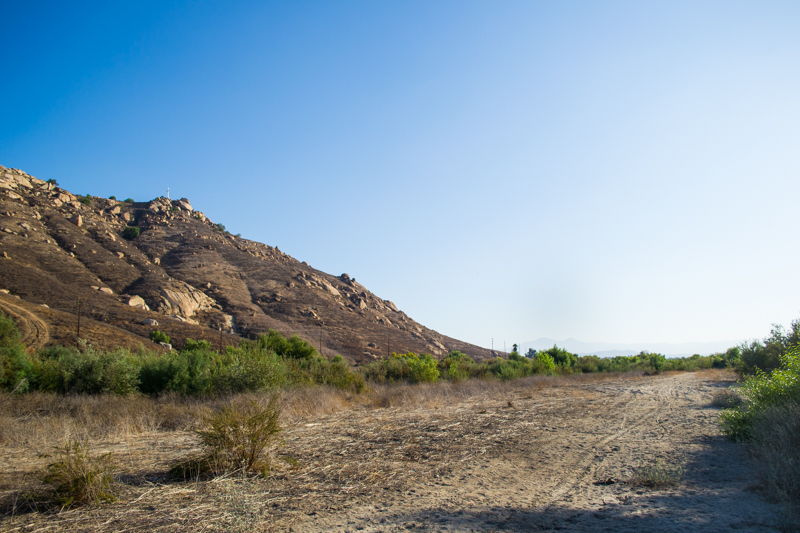 Mount Rubidoux standing over the undeveloped land.