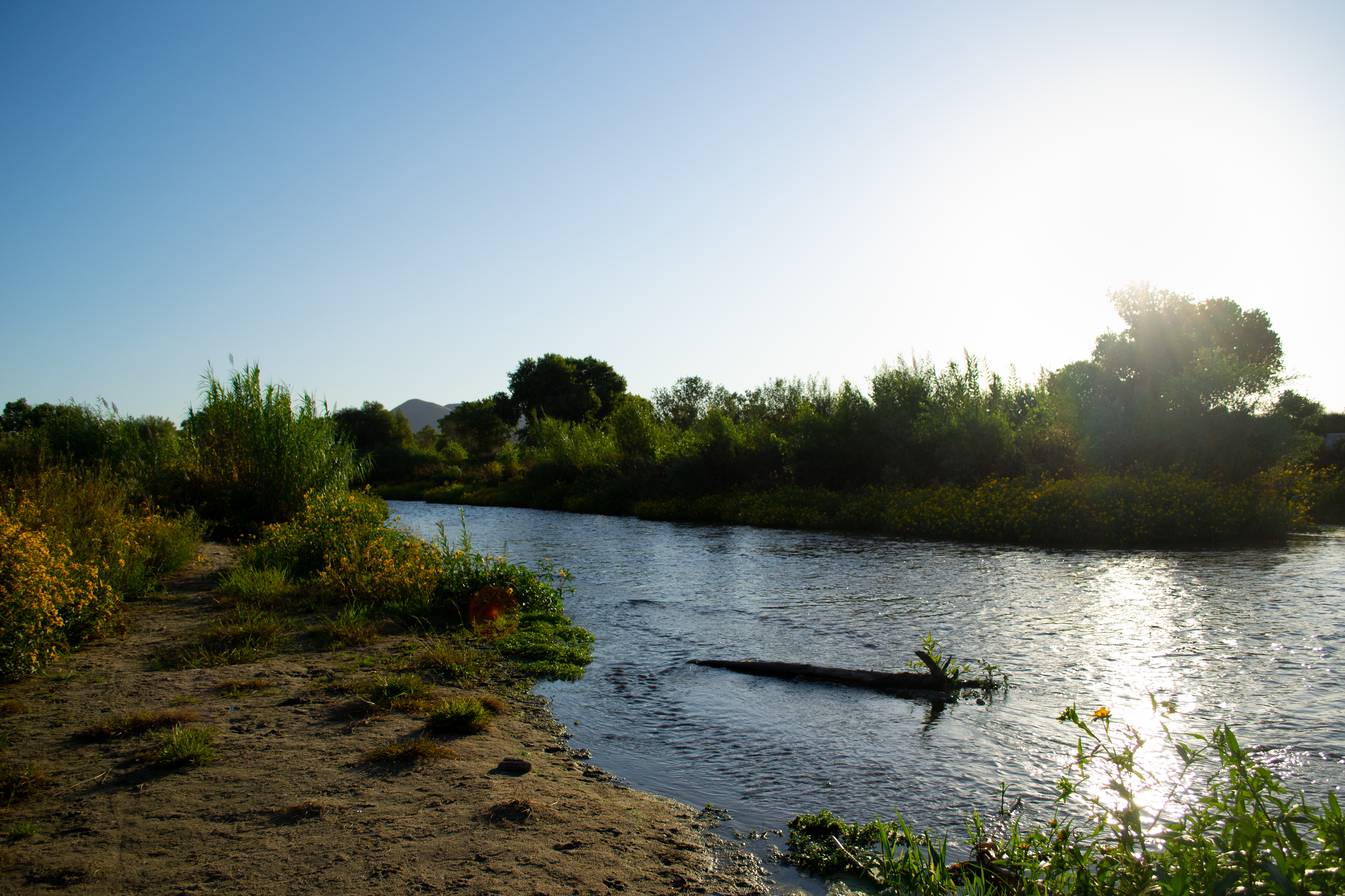 A small river flow outside of Riverside